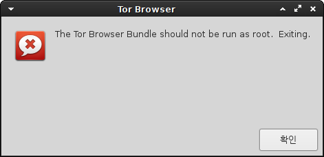 The Tor Browser Bundle should not be run as root.  Exiting.