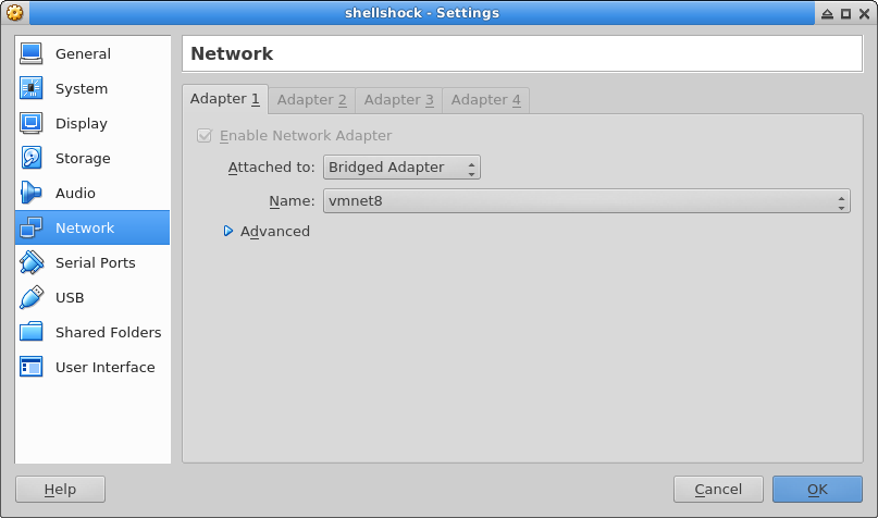 VirtaulBox Guest OS network - VMWare bridged, vmnet8