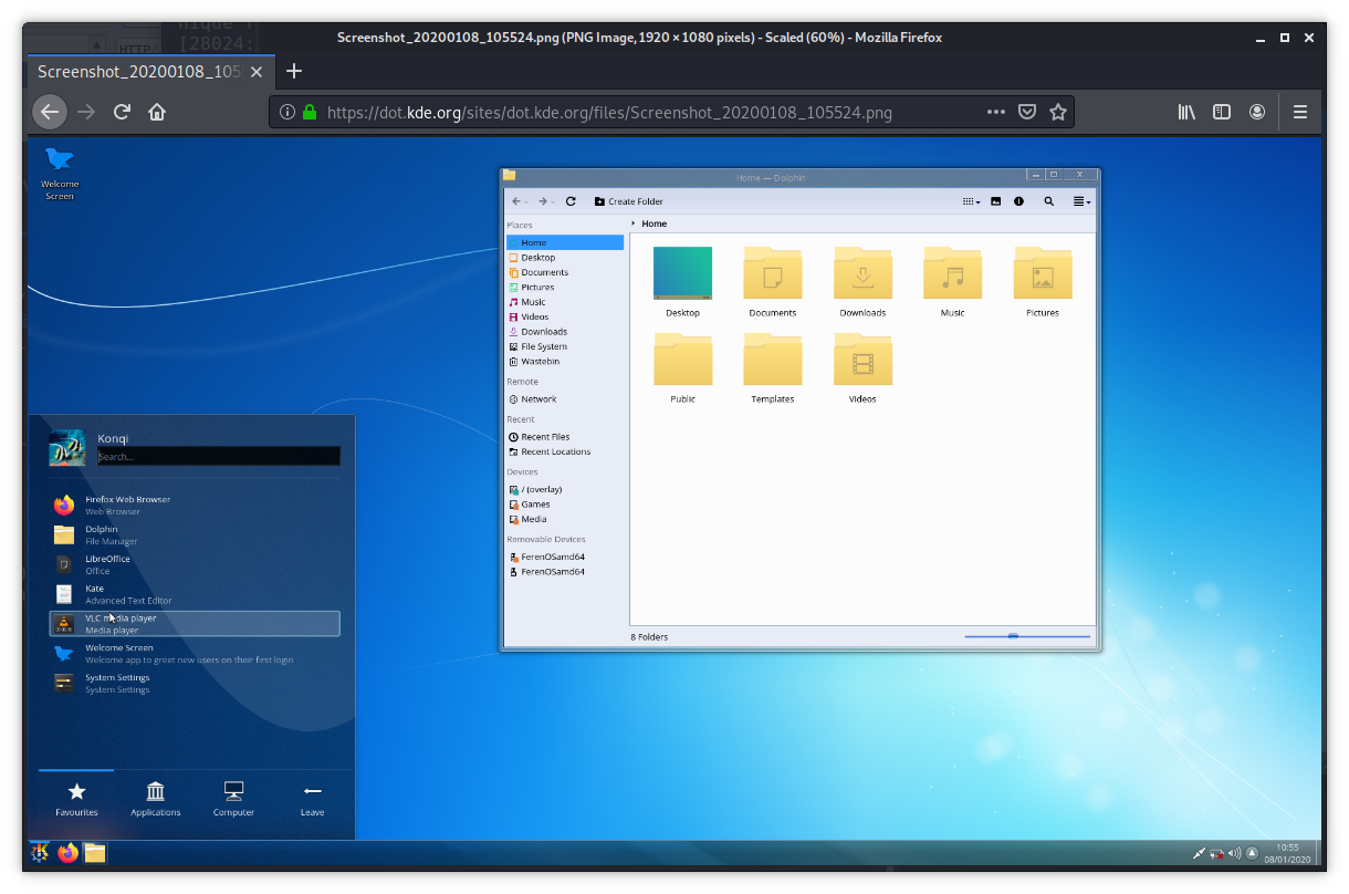Plasma Windows 7 theme; screenshot